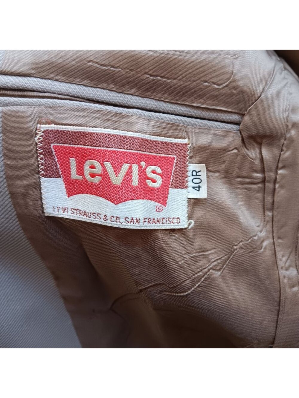 True Vintage Levi's Western Blazer 40R Medium 1970's Notched Lapel Two Button